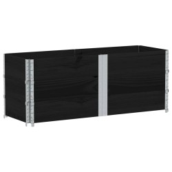 Jardinière noir 150x50 cm bois massif de pin 630221630221
