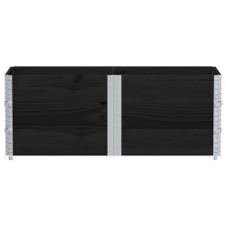 Jardinière noir 150x50 cm bois massif de pin 630221630221