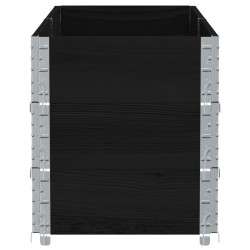 Jardinière noir 150x50 cm bois massif de pin 630221630221