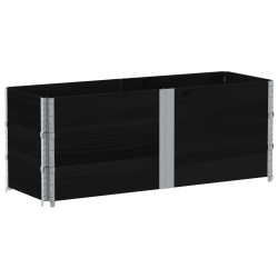 Jardinière noir 150x50 cm bois massif de pin 630221630221