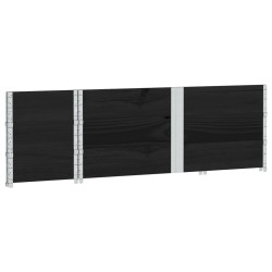 Jardinière noir 150x50 cm bois massif de pin 630221630221
