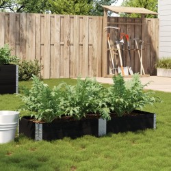 Jardinière noir 150x50 cm bois massif de pin 630222630222