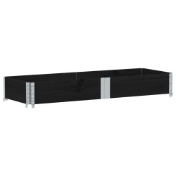 Jardinière noir 150x50 cm bois massif de pin 630222630222