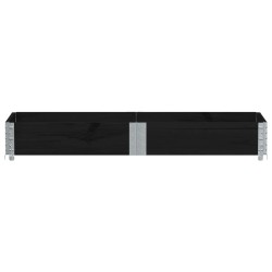 Jardinière noir 150x50 cm bois massif de pin 630222630222