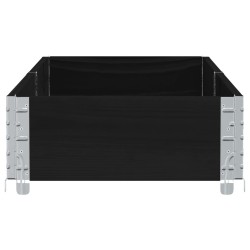 Jardinière noir 150x50 cm bois massif de pin 630222630222