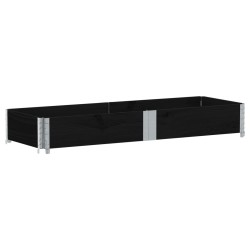 Jardinière noir 150x50 cm bois massif de pin 630222630222