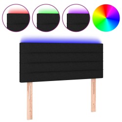 Tête de lit à LED Noir 80x5x78/88 cm Tissu 630224630224