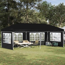 Tente de fête pop-up 575 x 289 x 245 cm Noir 630226630226