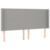 Tête de lit avec oreilles Gris clair 203x16x118/128 cm Tissu 630229630229