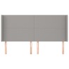 Tête de lit avec oreilles Gris clair 203x16x118/128 cm Tissu 630229630229