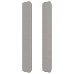 Tête de lit avec oreilles Gris clair 203x16x118/128 cm Tissu 630229630229