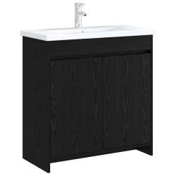 Meuble sous lavabo de salle de bain Chêne noir 630234630234