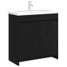 Meuble sous lavabo de salle de bain Chêne noir 630234630234