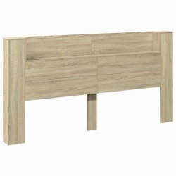 Tête de lit de rangement avec LED Chêne Sonoma 630235630235