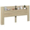Tête de lit de rangement avec LED Chêne Sonoma 630235630235