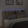 Tête de lit de rangement avec LED Chêne Sonoma 630235630235