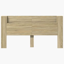 Tête de lit de rangement avec LED Chêne Sonoma 630235630235
