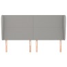 Tête de lit avec oreilles Gris clair 203x23x118/128 cm Tissu 630236630236