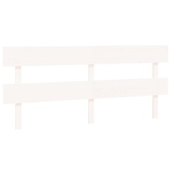 Tête de lit Blanc 204x3x81 cm Bois massif de pin 630240630240