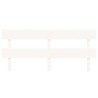 Tête de lit Blanc 204x3x81 cm Bois massif de pin 630240630240