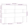 Tête de lit Blanc 204x3x81 cm Bois massif de pin 630240630240