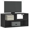 Meuble TV noir 80x31x39,5 cm bois d'ingénierie et métal 630241630241
