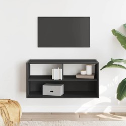 Meuble TV noir 80x31x39,5 cm bois d'ingénierie et métal 630241630241