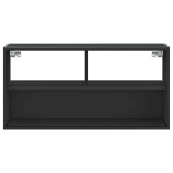 Meuble TV noir 80x31x39,5 cm bois d'ingénierie et métal 630241630241