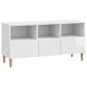 Meuble TV 102 x 34,5 x 50 cm Blanc brillant Bois d'ingénierie 630245630245