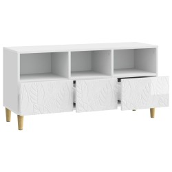 Meuble TV 102 x 34,5 x 50 cm Blanc brillant Bois d'ingénierie 630245630245