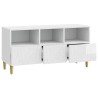 Meuble TV 102 x 34,5 x 50 cm Blanc brillant Bois d'ingénierie 630245630245