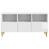 Meuble TV 102 x 34,5 x 50 cm Blanc brillant Bois d'ingénierie 630245630245