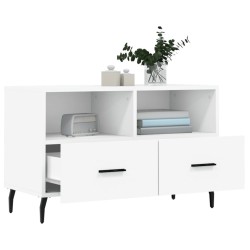 Meuble TV Blanc 80x36x50 cm Bois d'ingénierie 630248630248
