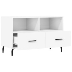 Meuble TV Blanc 80x36x50 cm Bois d'ingénierie 630248630248