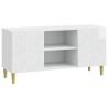 Meuble TV 102 x 34,5 x 50 cm Blanc brillant Bois d'ingénierie 630253630253