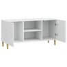 Meuble TV 102 x 34,5 x 50 cm Blanc brillant Bois d'ingénierie 630253630253