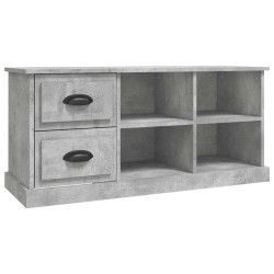 Meuble TV gris béton 102x35,5x47,5 cm bois d'ingénierie 630255630255