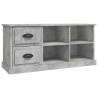 Meuble TV gris béton 102x35,5x47,5 cm bois d'ingénierie 630255630255