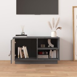 Meuble TV Gris 70x34x40 cm Bois de pin massif 630257630257