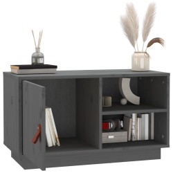 Meuble TV Gris 70x34x40 cm Bois de pin massif 630257630257