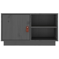 Meuble TV Gris 70x34x40 cm Bois de pin massif 630257630257