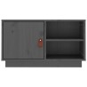 Meuble TV Gris 70x34x40 cm Bois de pin massif 630257630257