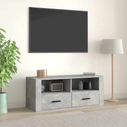 Meuble TV Gris béton 100x35x40 cm Bois d'ingénierie 630258630258