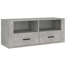 Meuble TV Gris béton 100x35x40 cm Bois d'ingénierie 630258630258