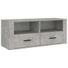 Meuble TV Gris béton 100x35x40 cm Bois d'ingénierie 630258630258