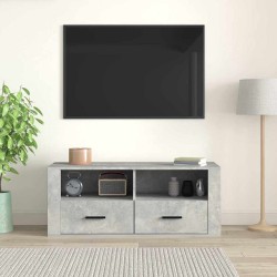 Meuble TV Gris béton 100x35x40 cm Bois d'ingénierie 630258630258
