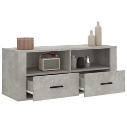 Meuble TV Gris béton 100x35x40 cm Bois d'ingénierie 630258630258