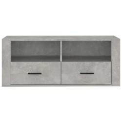 Meuble TV Gris béton 100x35x40 cm Bois d'ingénierie 630258630258