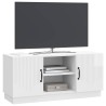 Meuble TV Blanc brillant 102 x 34,5 x 47 cm Bois d'ingénierie 630263630263