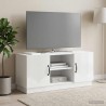 Meuble TV Blanc brillant 102 x 34,5 x 47 cm Bois d'ingénierie 630263630263